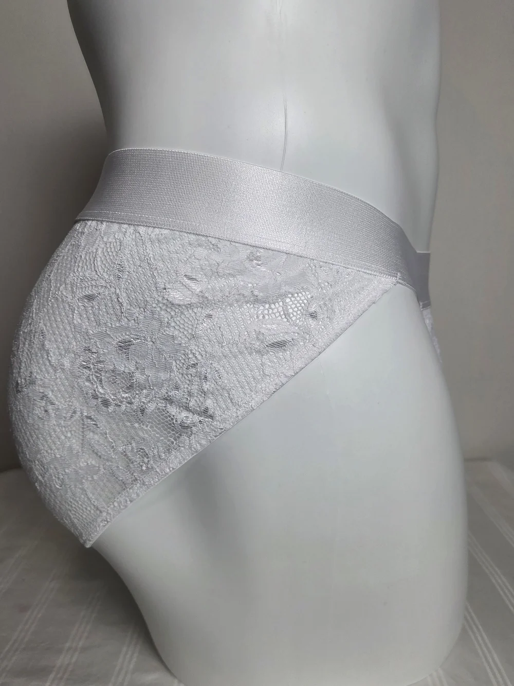 Cosabella White Lace-Side Brief